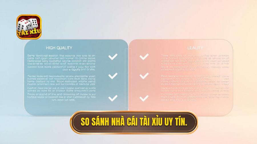 So sánh nhà cái tài xỉu uy tín